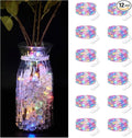 12 Pack Fairy Lights Battery Operated String Lights，7FT 20LED Waterproof Silver by Bexdir