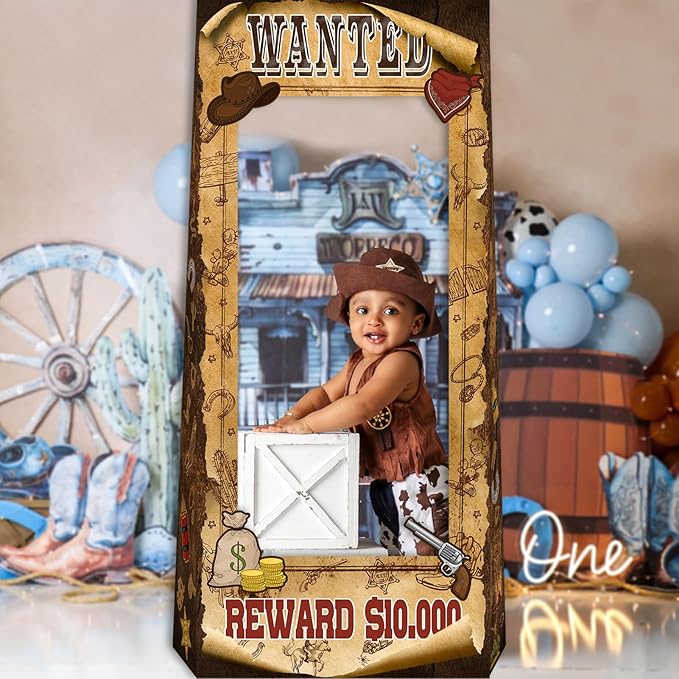 4.5ft Tall Life Size Stand in West Wanted Photo Booth Props Selfie Frames - Image 7