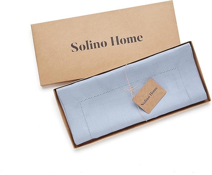Solino Home Linen Hemstitch Table Runner 108 Inches Long - Image 6
