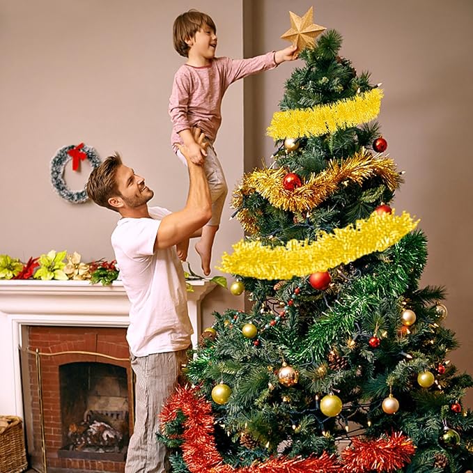 25 Feet Metallic Twist Tinsel Garland Backdrop - Image 7