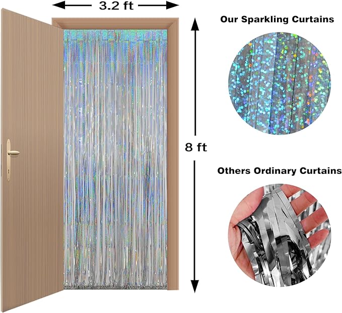 Foil Fringe Curtains Independence Day Decorations - Image 3