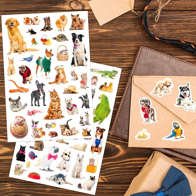Pet Animals Stickers 660 Count Dog Cat Animal Pet Rabbit Parrot Fish Bird - Image 6