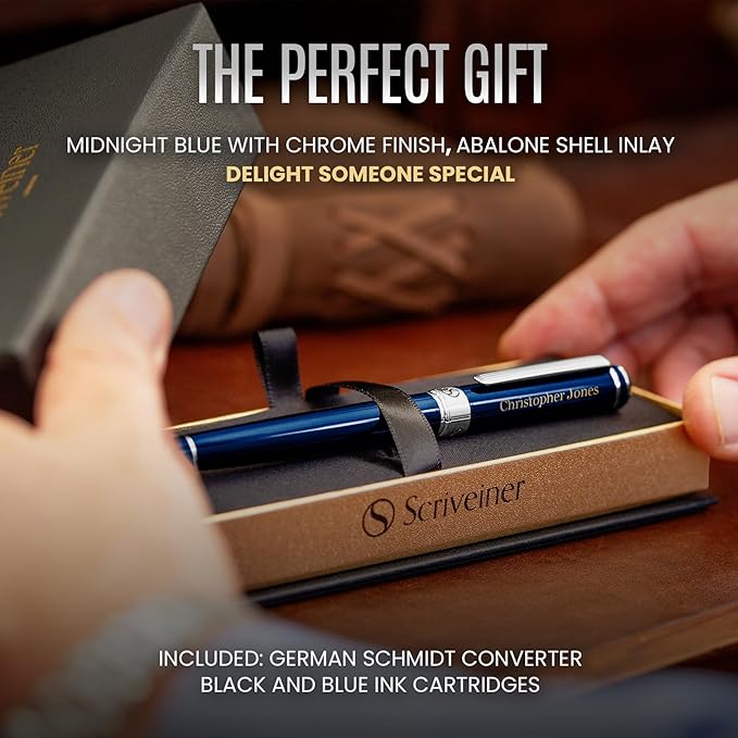 Scriveiner Personalized Midnight Blue Pen - Image 3