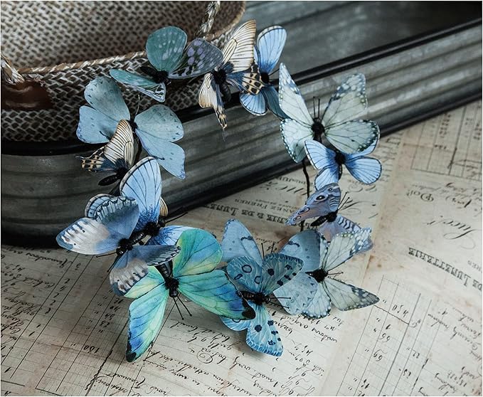 Artificial Butterfly Garland, Fake Butterfly Decorative Vines, DIY 3D Unique - Image 3
