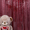JYFLZQ Burgundy Sequin Backdrop Curtains 10ft x 10ft 1 Panel Glitter Photo by JYFLZQ