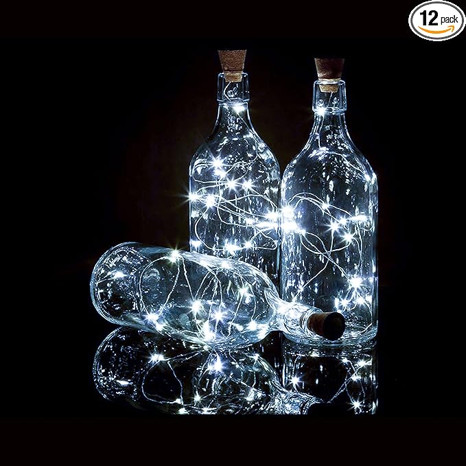 Bottle Lights 12 Pack 20 LEDs Cork Lights by StarryMine