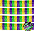 4 Pack 10 Feet Gold Green Purple Foil Fringe Garland Metallic Tinsel Streamers by Ferwzsr