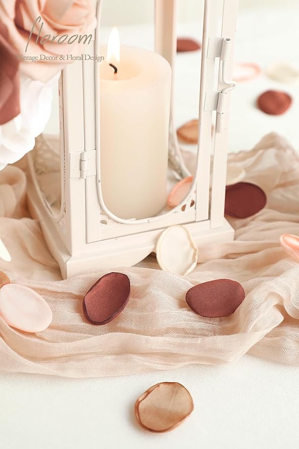 Floroom 300pcs Rose Petals Earth Tones Brown Faux Silk Flower Petals - Image 4