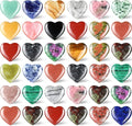 Nuenen 40 Pcs 0.8 Inch Worry Stone Bulk Crystals Heart Shaped Rock Tiny by Nuenen
