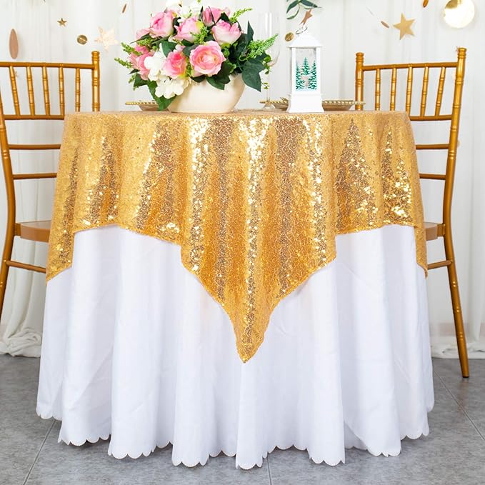 ShinyBeauty Sequin Tablecloth Table Linen Table Cover Table Overlays by ShinyBeauty