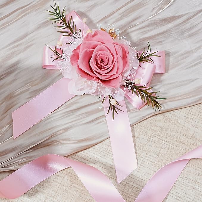 LaRibbons 1 Inch 25 Yard Double Faced Satin Ribbon, Rose Pink Satin Craft - Image 2