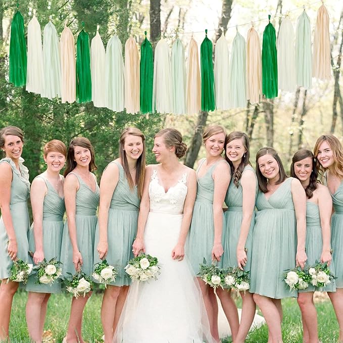Olive-Sage Green Beige Champagne-Gold Party-Decorations - Image 7