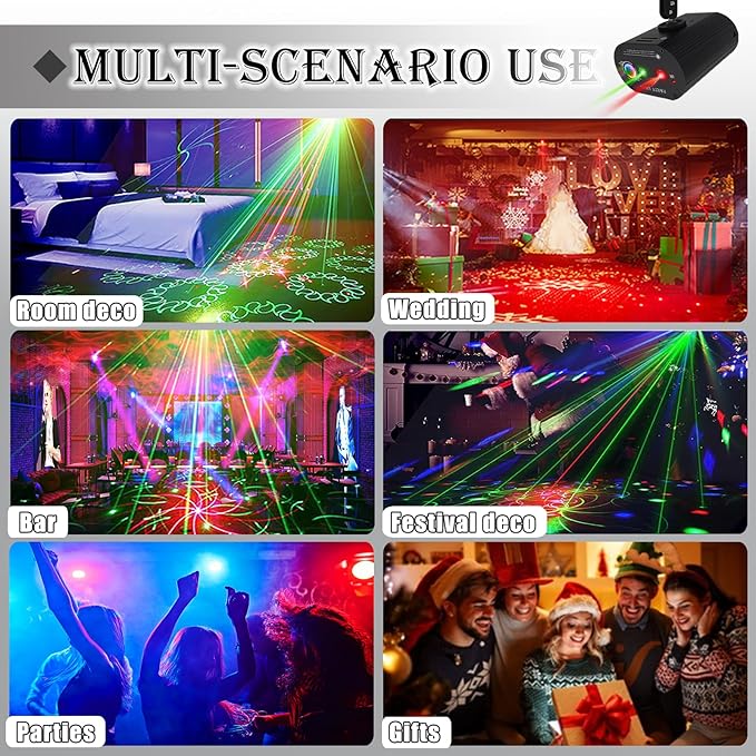 Party Lights, LED Disco Strobe Light, RGB Sound Activated - Image 3