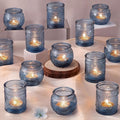 DARJEN 24 Pcs Blue Vintage Candle Holders by DARJEN