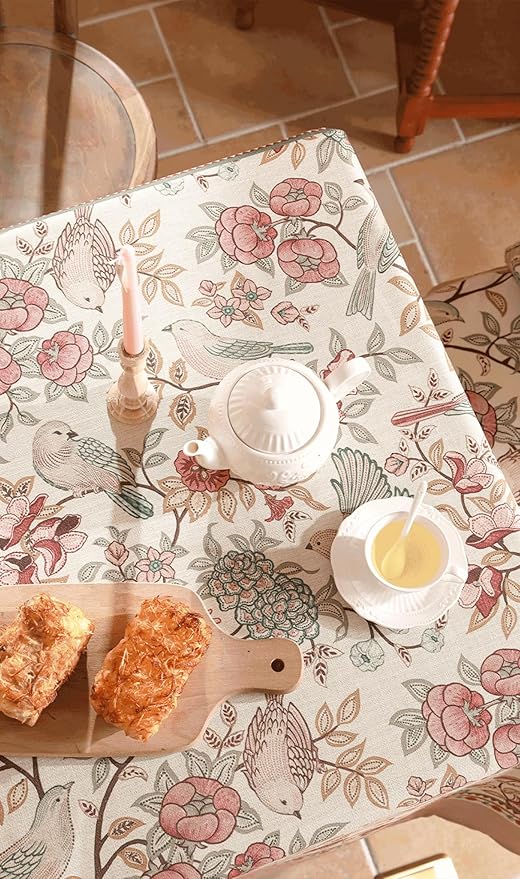 patdrea Designer Pink Linen Table Cloth - Image 8