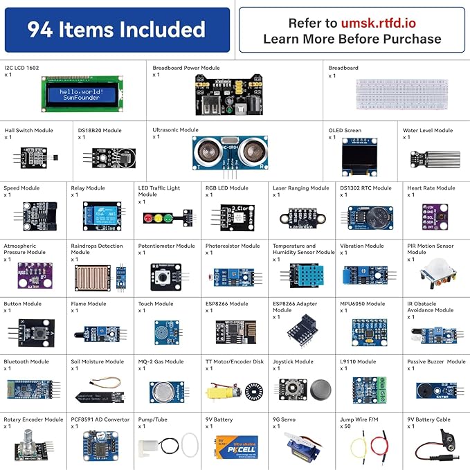 SunFounder Universal Maker Sensor Kit Compatible - Image 7