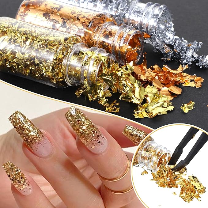 6Pcs Decorative Gold Leaf - Image 7
