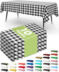 Pureegg Plastic Table Cloth Disposable 10 Pack, 54 x 108 Inch Table Cloths by Pureegg