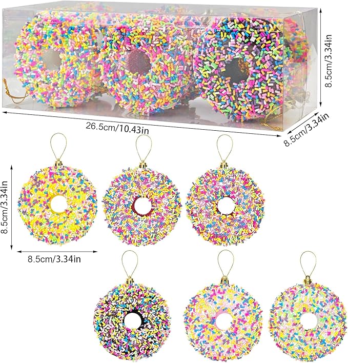 LANGXUN 6pcs Donut Candy Land 2025 Xmas Birthday Party Wedding Suppiles - Image 2