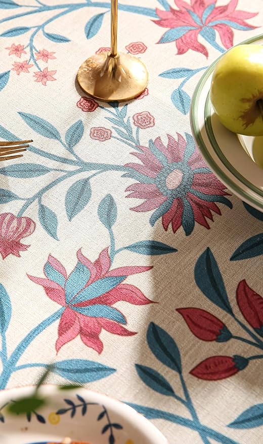 Farmhouse Berry Red Floral Cloth Runner - Image 6