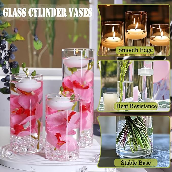 4 PCS Glass Vases for Centerpieces - Image 2