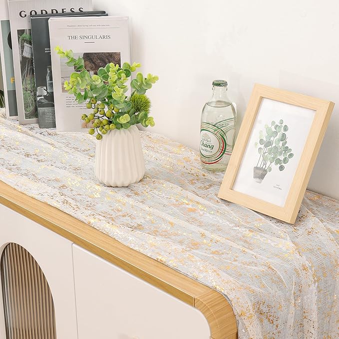 LOMOHOO 10 Ft Gold Table Runner - Image 5