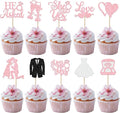 30 Pack Bride to be Cupcake Toppers Glitter Diamond Ring Love I Do Cupcake by YCTHUNFISH