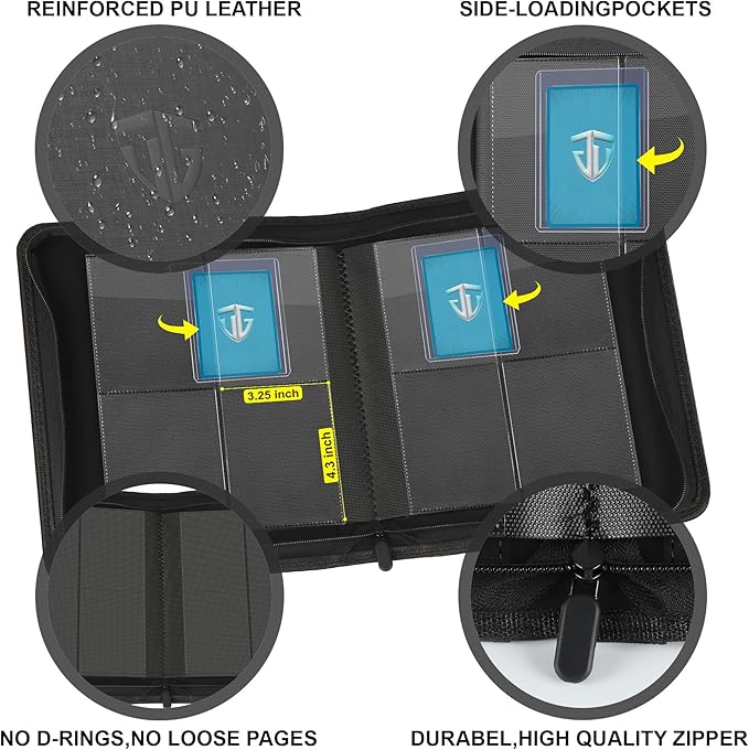 Toploader Binder, Holds 112 Toploaders, 4 Pocket Top Loader Binders - Image 3
