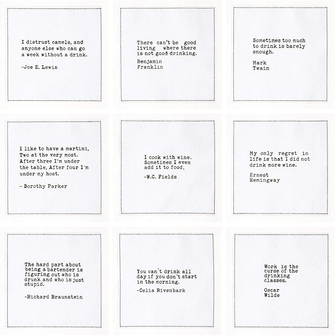 Five Star Funny White Cocktail Napkins, 50 Luxury Cotton Disposable Cocktail - Image 3