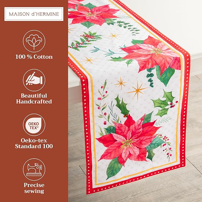 Maison d' Hermine Table Runner 100% Cotton Double Layer Table Runners 72 inches - Image 2