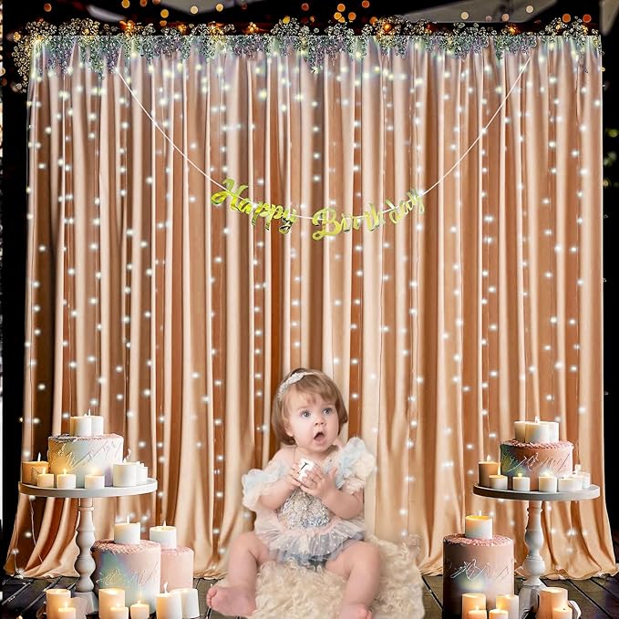 10 x 7 Feet Khaki Backdrop Curtain - Image 4