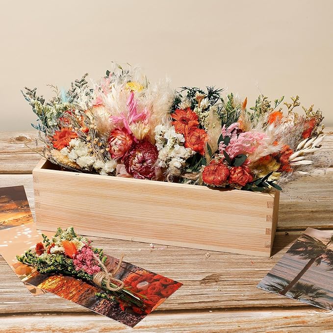 Layhit 12 Pack Boho Dried Flower Bouquet Mini Wedding Handmade Dry Flowers Decor - Image 6