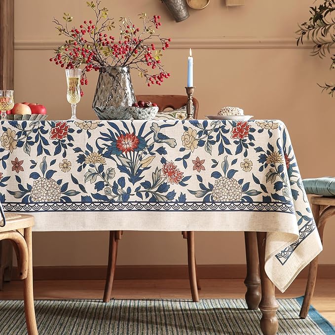patdrea Designer Small Blue Tablecloth - Image 2