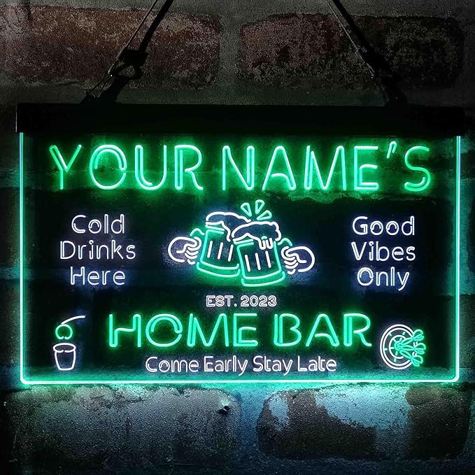 ADVPRO Personalized Your Name Custom Home Bar Beer Established Year Dual Color - Image 2