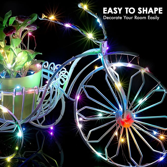 12 Pack Fairy Lights Battery Operated String Lights，7FT 20LED Waterproof Silver - Image 3