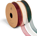 Vitalizart 3/8" x 30Yd Organza Ribbon Christmas Sheer Ribbons Set 10 Yd x 3 by Vitalizart