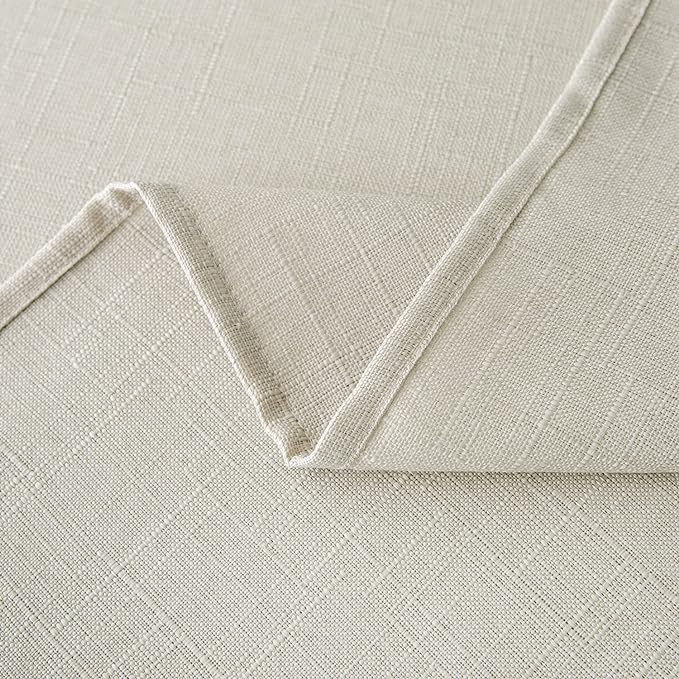 NLMUVW Ivory Linen Tablecloth for Rectangle Tables, Rustic Textured Table Cloth - Image 5