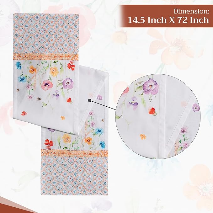 Maison d' Hermine Table Runner 100% Cotton Single Layer Table Runners 72 inches - Image 4