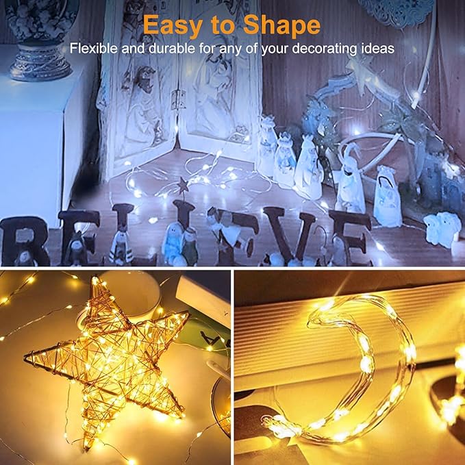 btfarm 6 Pack Fairy Lights Battery Operated, 7ft 20 Led Twinkle Lights String - Image 5