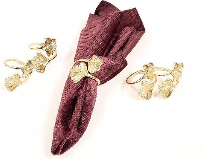 Decorative Gold Napkin Rings Set of 10 - Image 9
