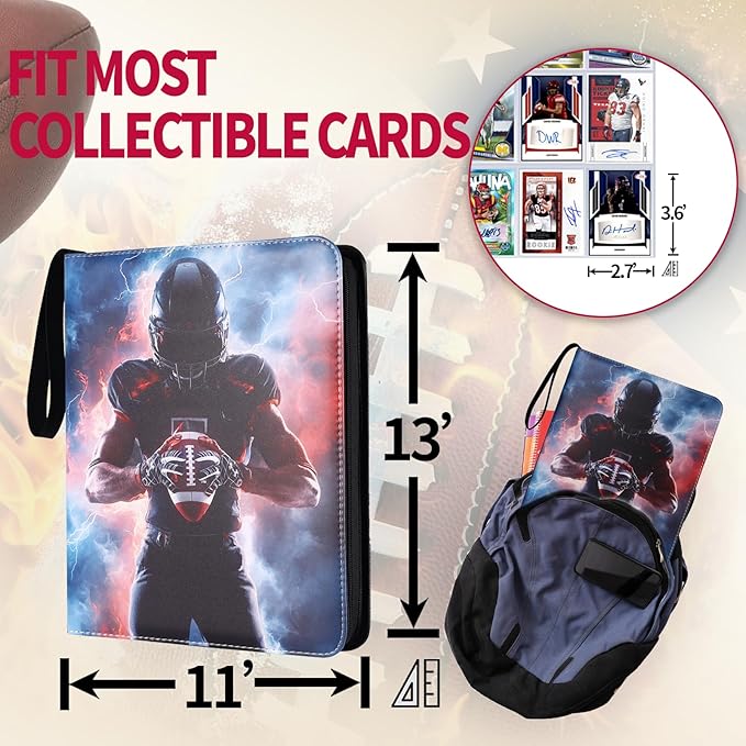 Football Card Binder 1080 Pockets, Ultimate Trading Card Ablums - Image 5