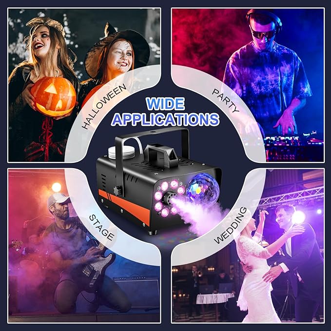 1200W Fog Machine, Halloween Smoke Machine Fog - Image 6
