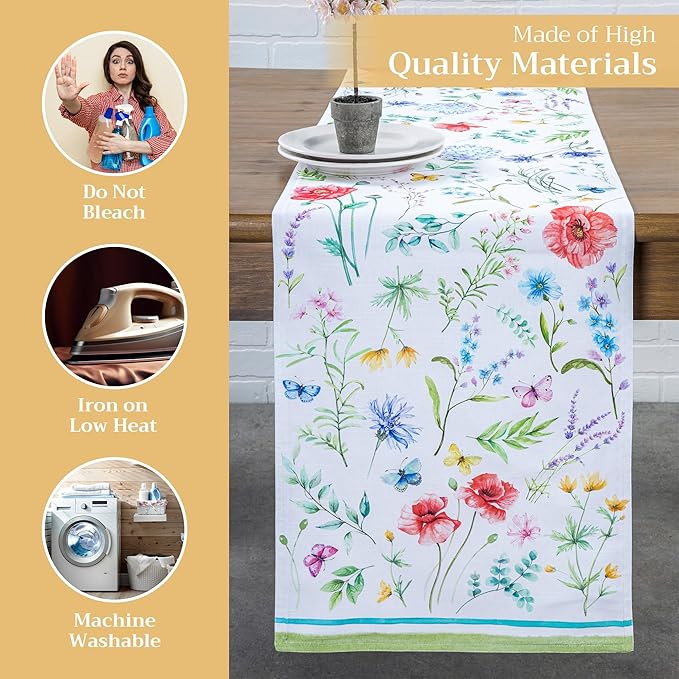 Maison d' Hermine Table Runner 100% Cotton Double Layer Table Runners 72 inches - Image 3