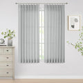 Vision Home Gray Pinch Pleated Semi Sheer Curtains Textured Light Filtering by VisionHome