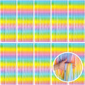 Pastel Rainbow Foil Fringe Curtain Streamers Party Backdrop Foil Fringe by BOMSI