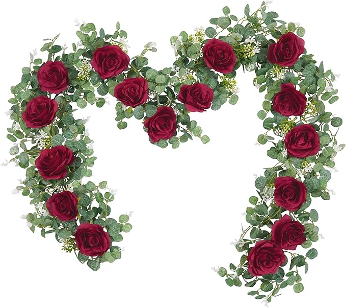 Dolicer 2Pcs 13Ft Artificial Eucalyptus Garlands by DolicerLANDSCAPEQ