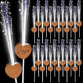 24 Pcs Wedding Sparklers Heart Shaped LED Glow Sticks Fiber Optic Wands Light by Tujoe