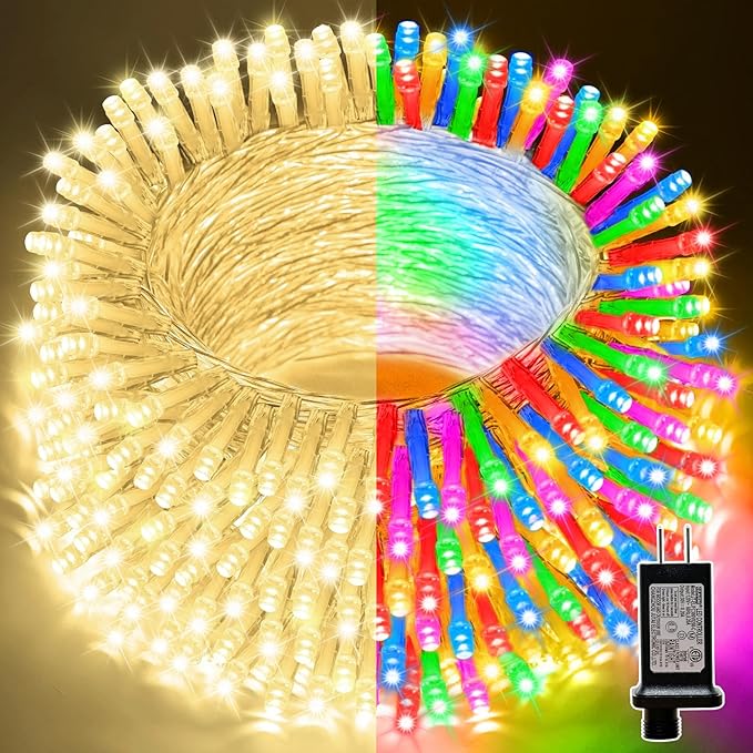LAMPHOME 33ft Christmas Decorative Mini Lights, 100 LED Transparent Wire Fairy by ULL