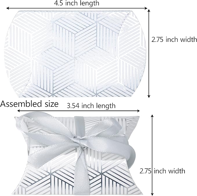 Aokbean 100 Pack Mini Pillow Candy Box Small Gift Boxes - Image 2