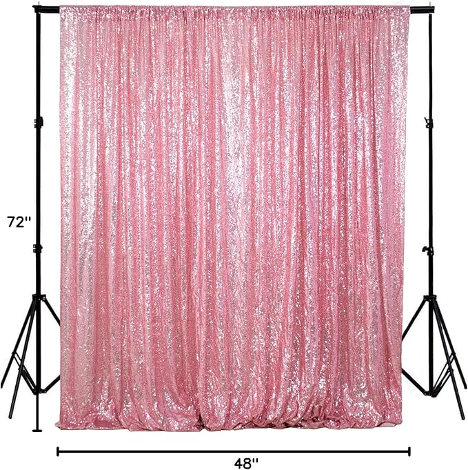 ShiDianYi 4FTx6FT-Fuchsia Pink-Backdrop Curtain Photography, Shimmer Sequin - Image 9